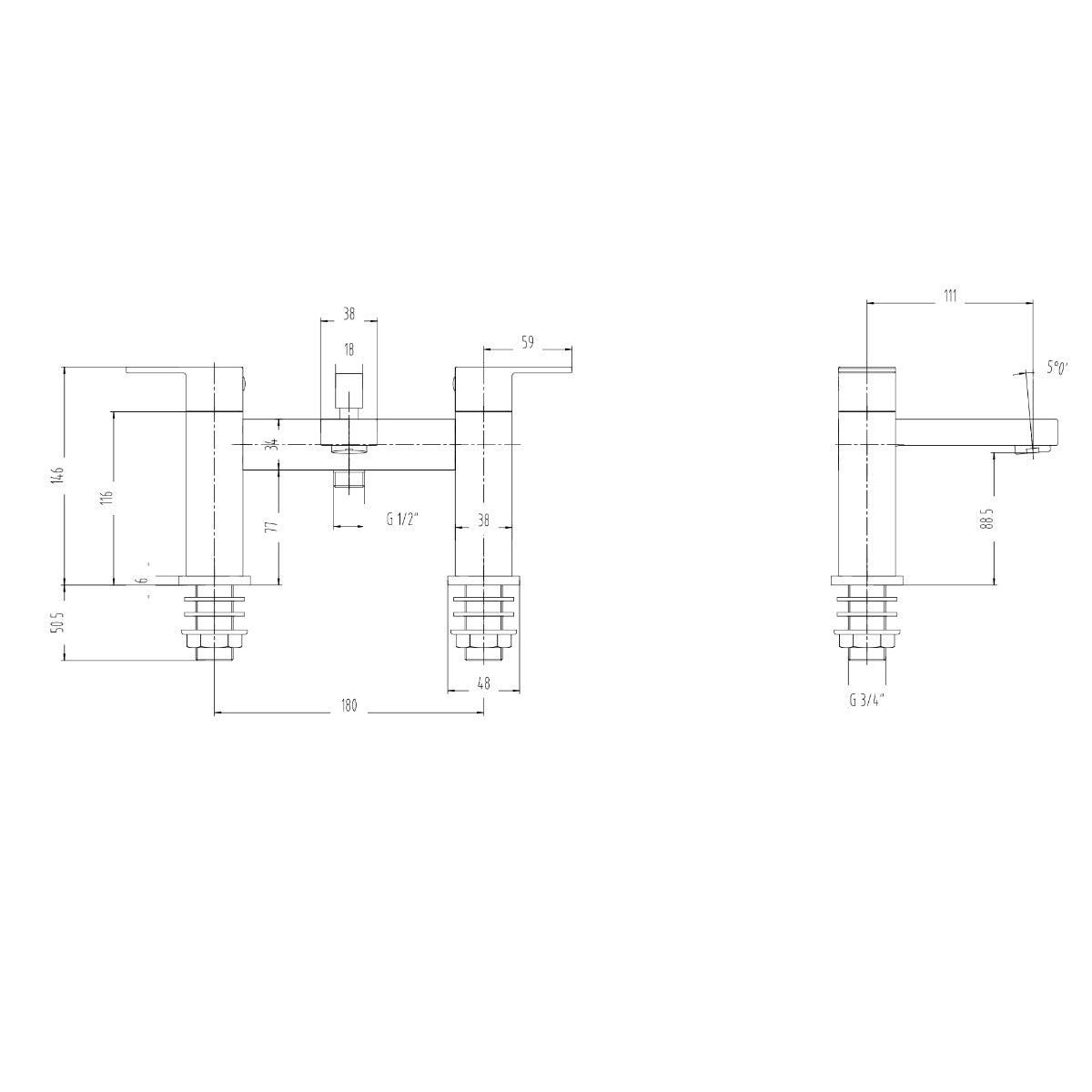 Fairford Carta Bath Shower Mixer