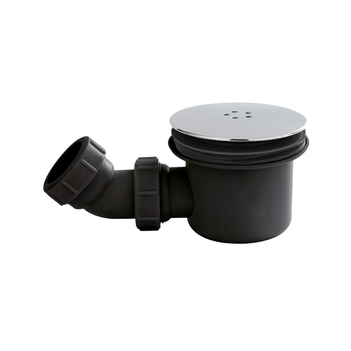 Fairford Black & Chrome 90mm Fast Flow Shower Waste