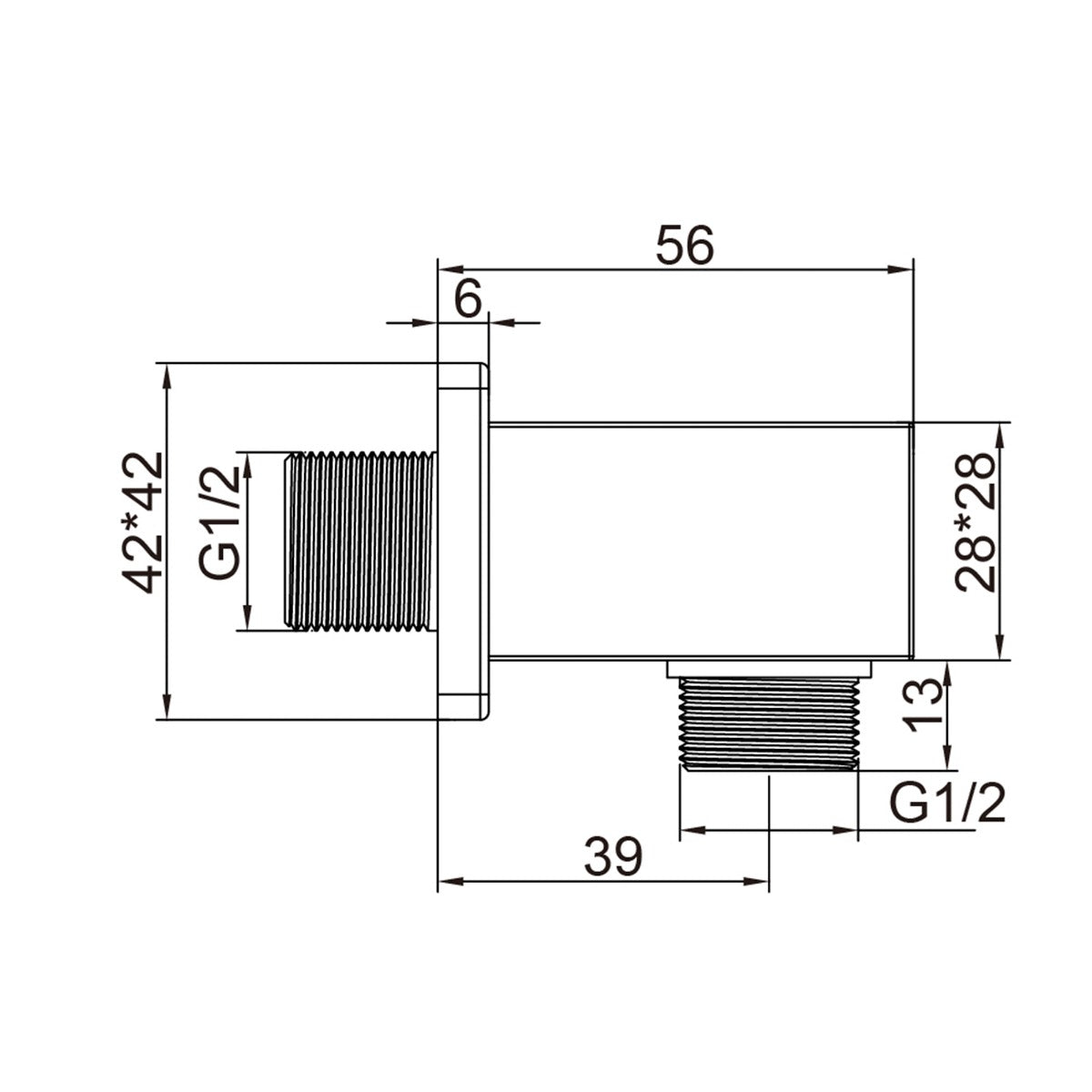 Fairford Una Concealed Shower Kit with Slide Rail Kit, Wall Mounted Rain Head and Bath Overflow Filler, Chrome