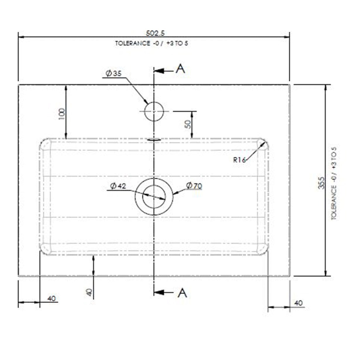 Fairford Union 500mm Full Depth Basin
