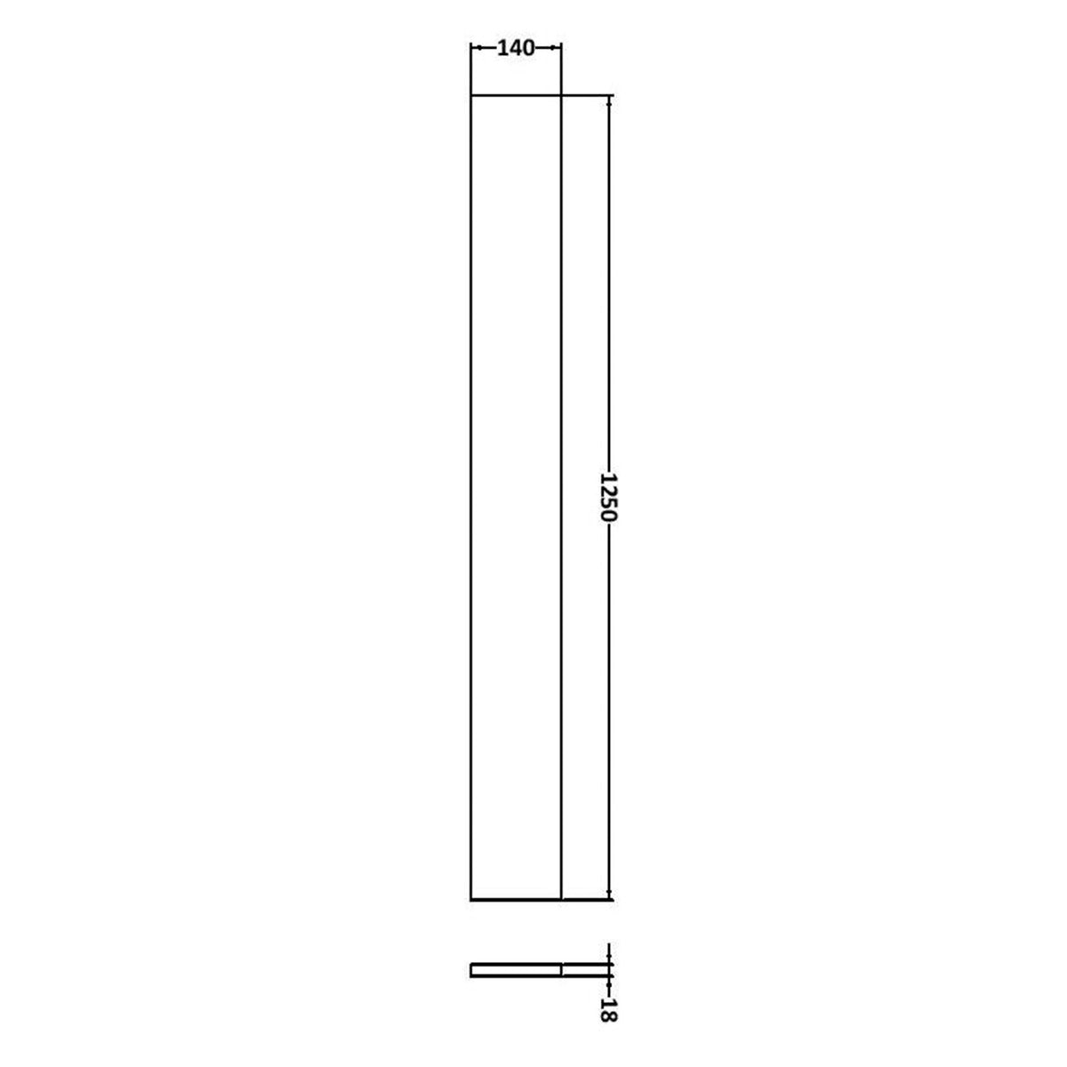 Fairford Union 1250mm Grey Plinth
