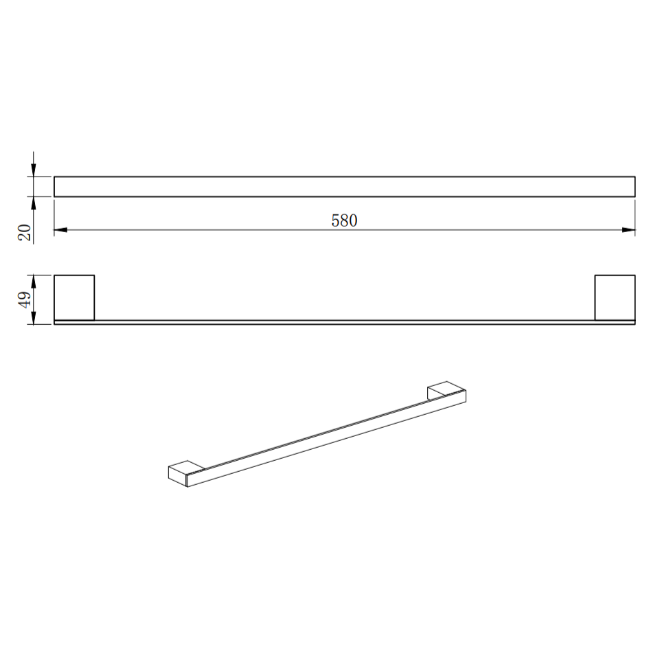 Fairford Dee Towel Bar
