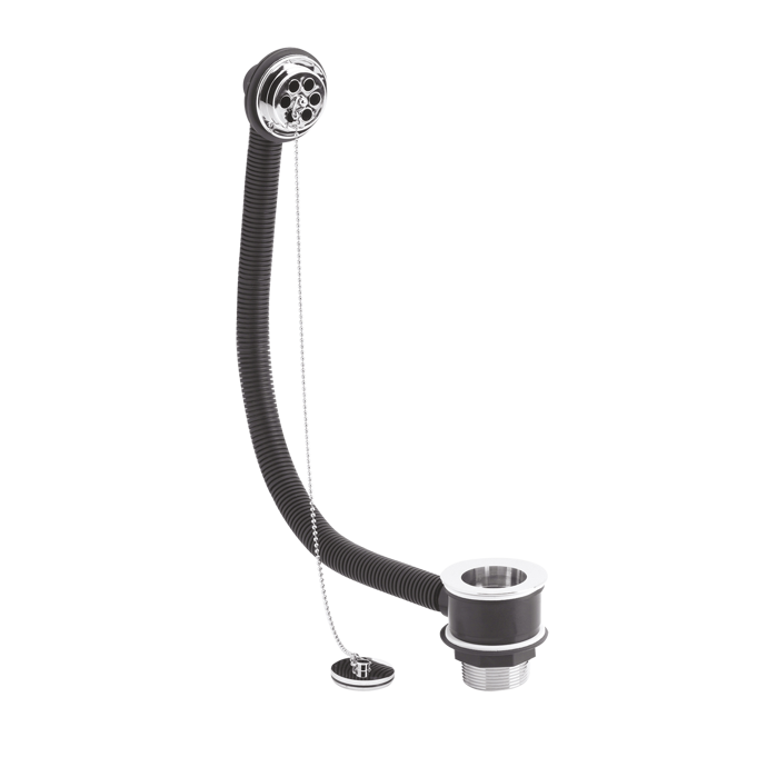 Fairford Chrome Bath Waste & Overflow, 480mm