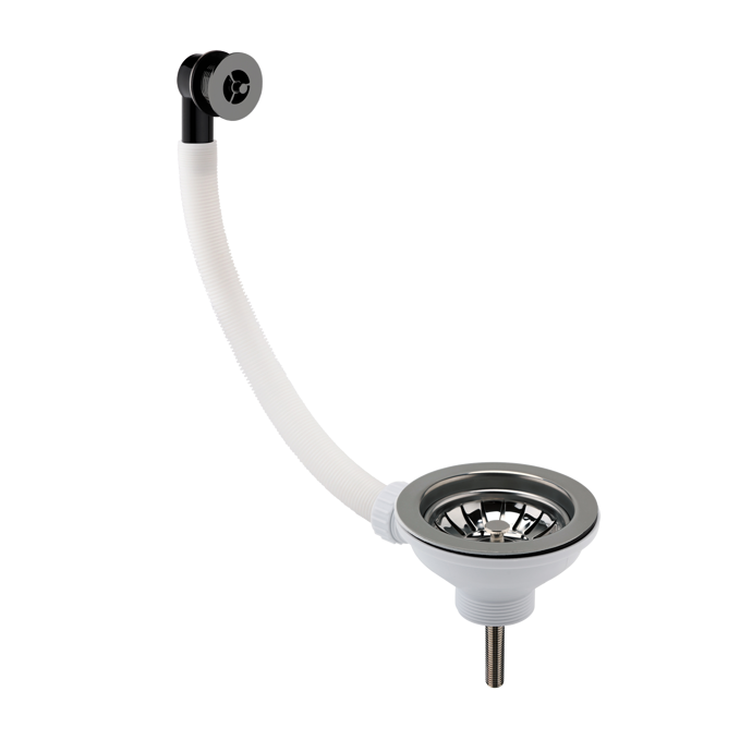 Fairford Gunmetal Basket Strainer Waste, Round Overflow