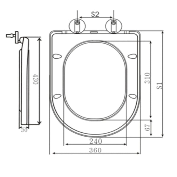 Fairford Palio Soft Close Toilet Seat