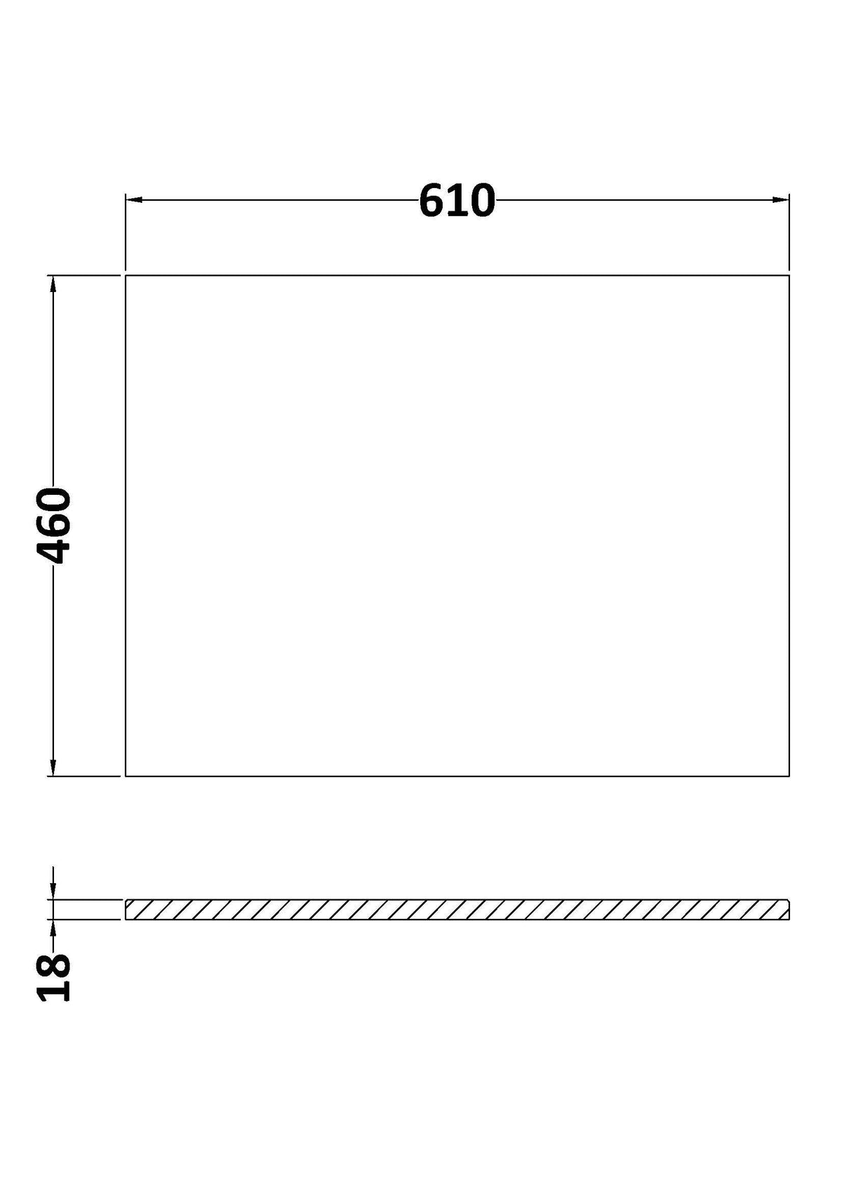 Fairford Ventri 610 x 460mm Solid Marble Worktop