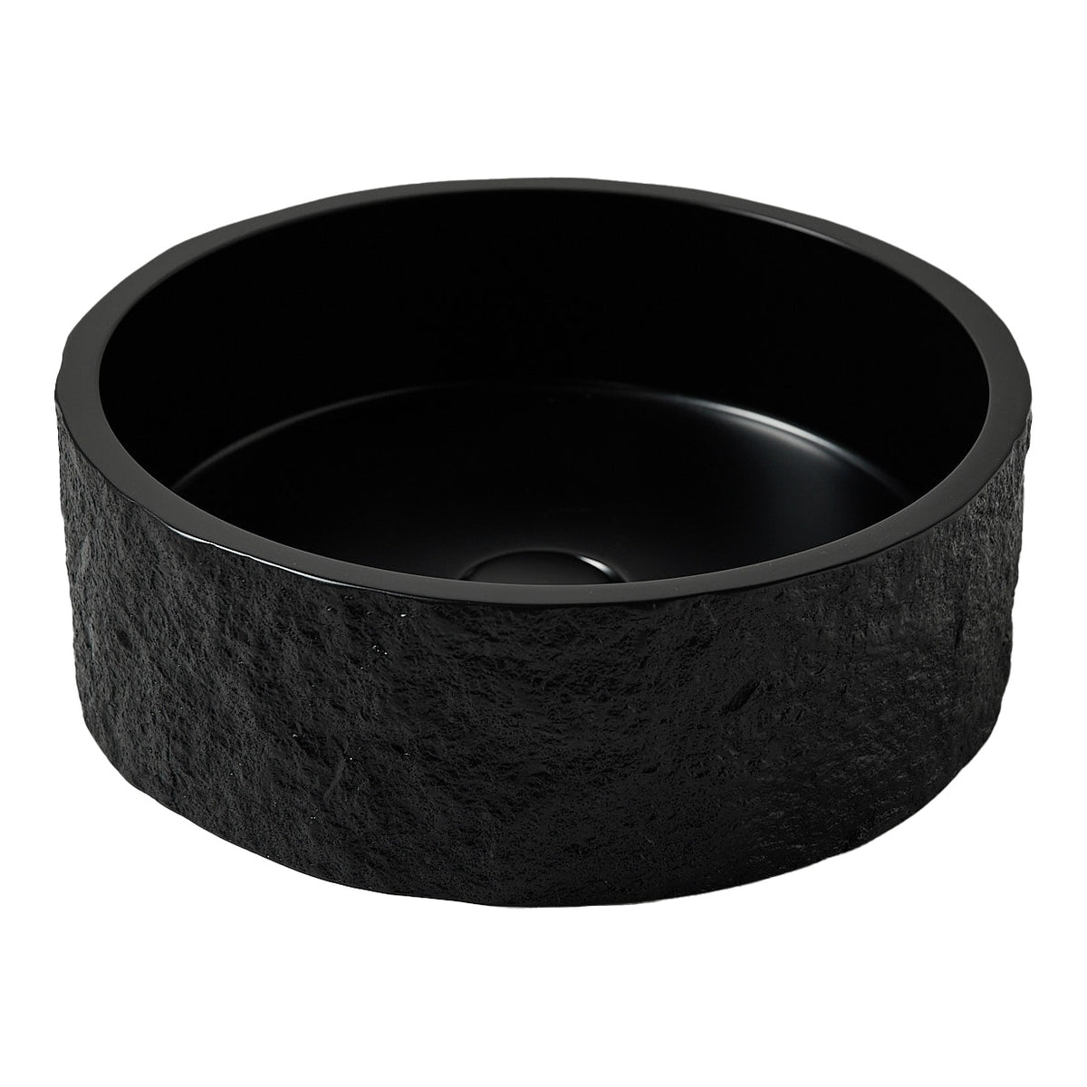 365 x 365mm Naturale Black Round Countertop Basin