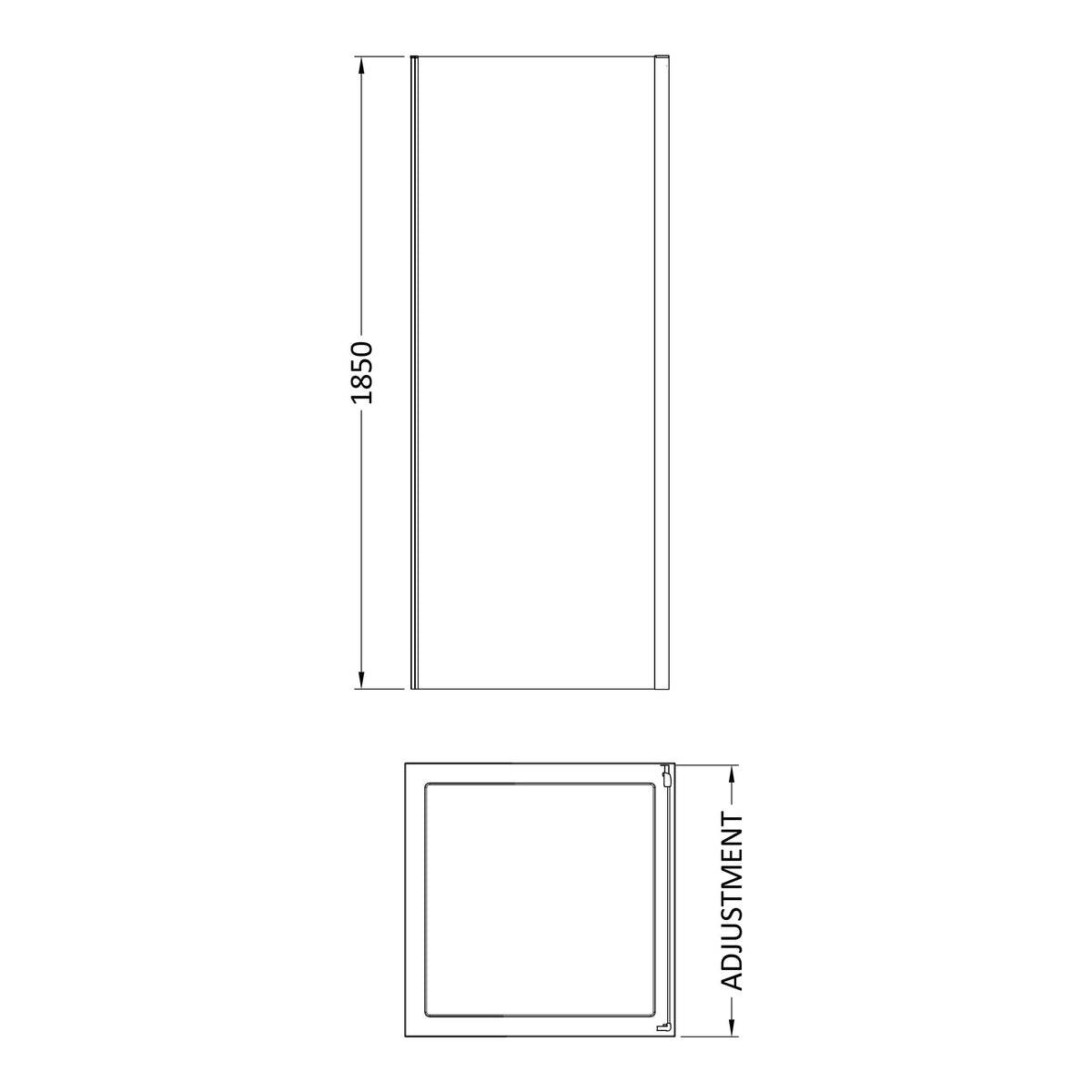 Fairford 5mm 900mm Chrome Enclosure Side Panel