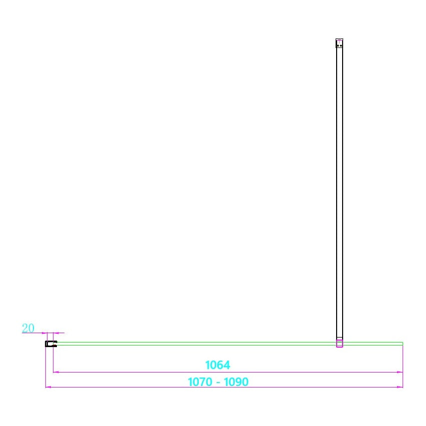 Fairford 10mm 1100mm Wetroom Screen