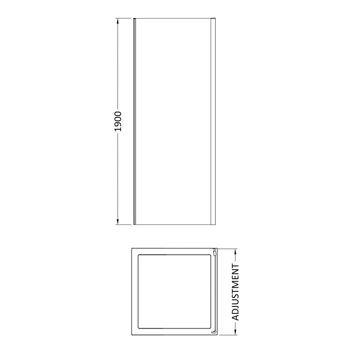 Fairford 6mm 1000mm Brushed Brass Side Panel