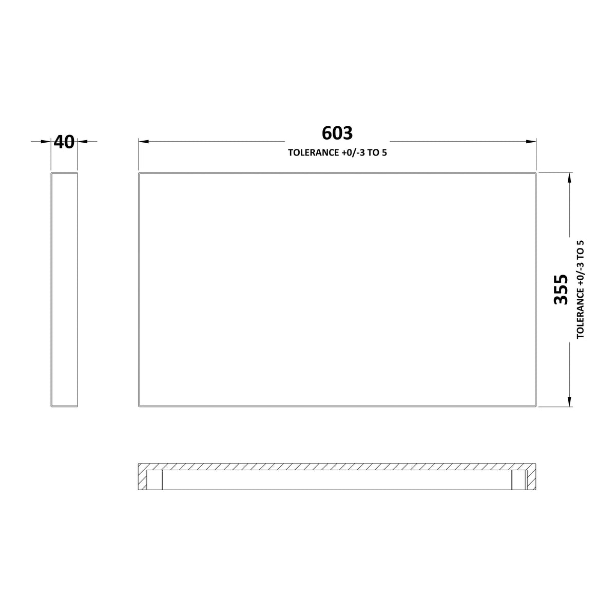 Fairford Union 600mm Full Depth Worktop