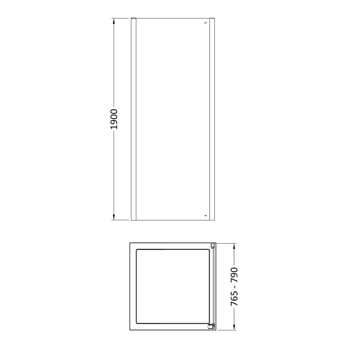 Side panel dimension drawing