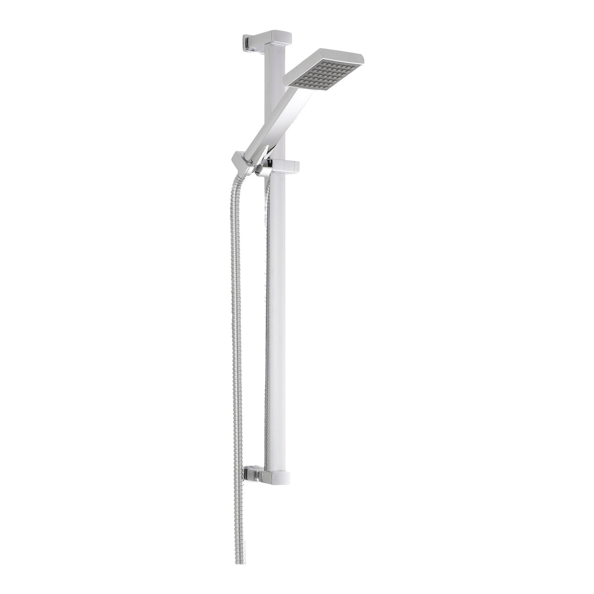 Fairford Square Slide Rail Shower Kit, no Outlet Elbow