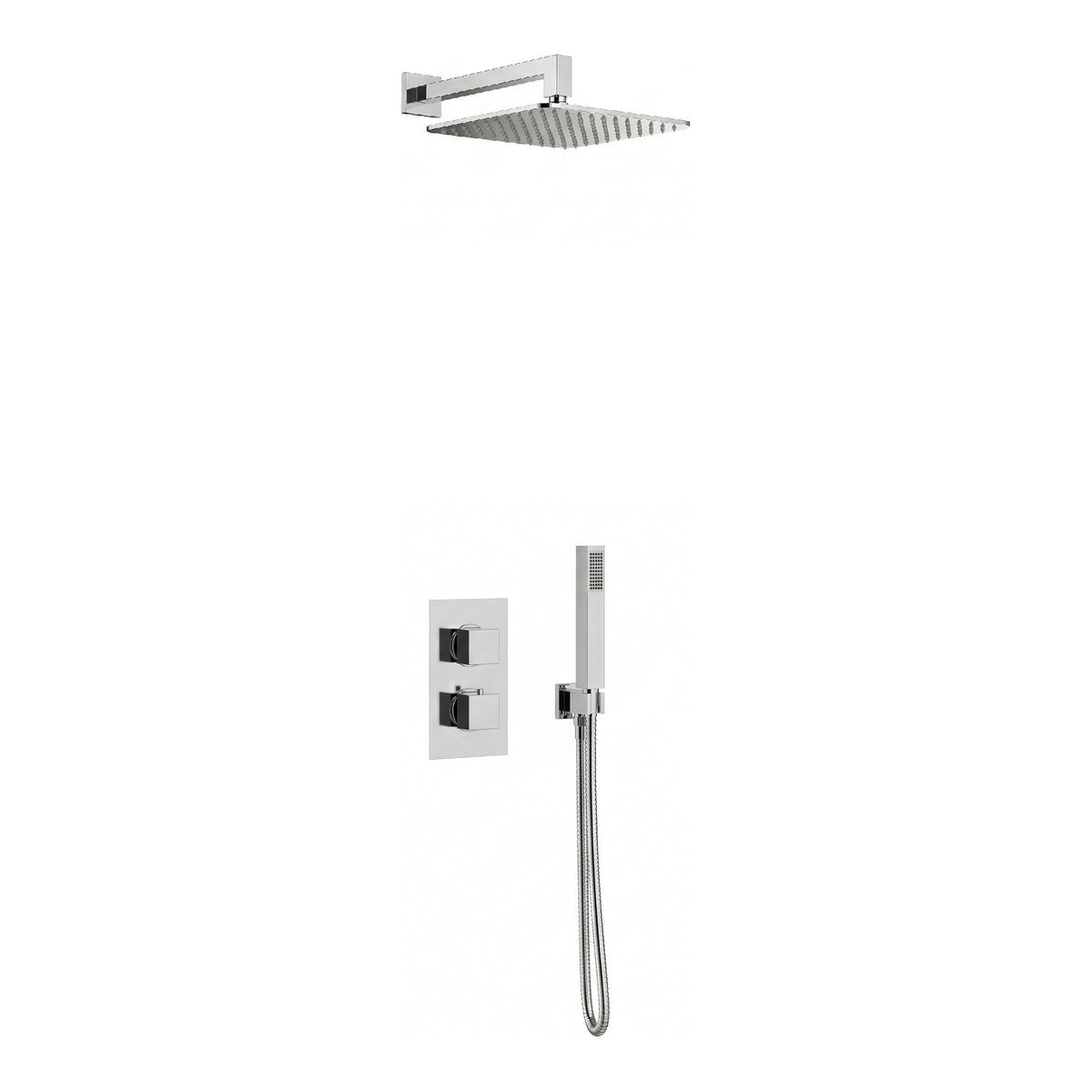 Fairford Una Concealed Shower Kit with Overhead and Handset