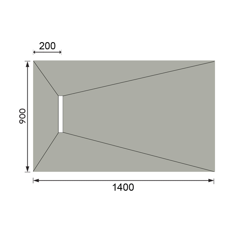 Hydraset Rectangular Tray with 300mm End Drain 1400 x 900mm
