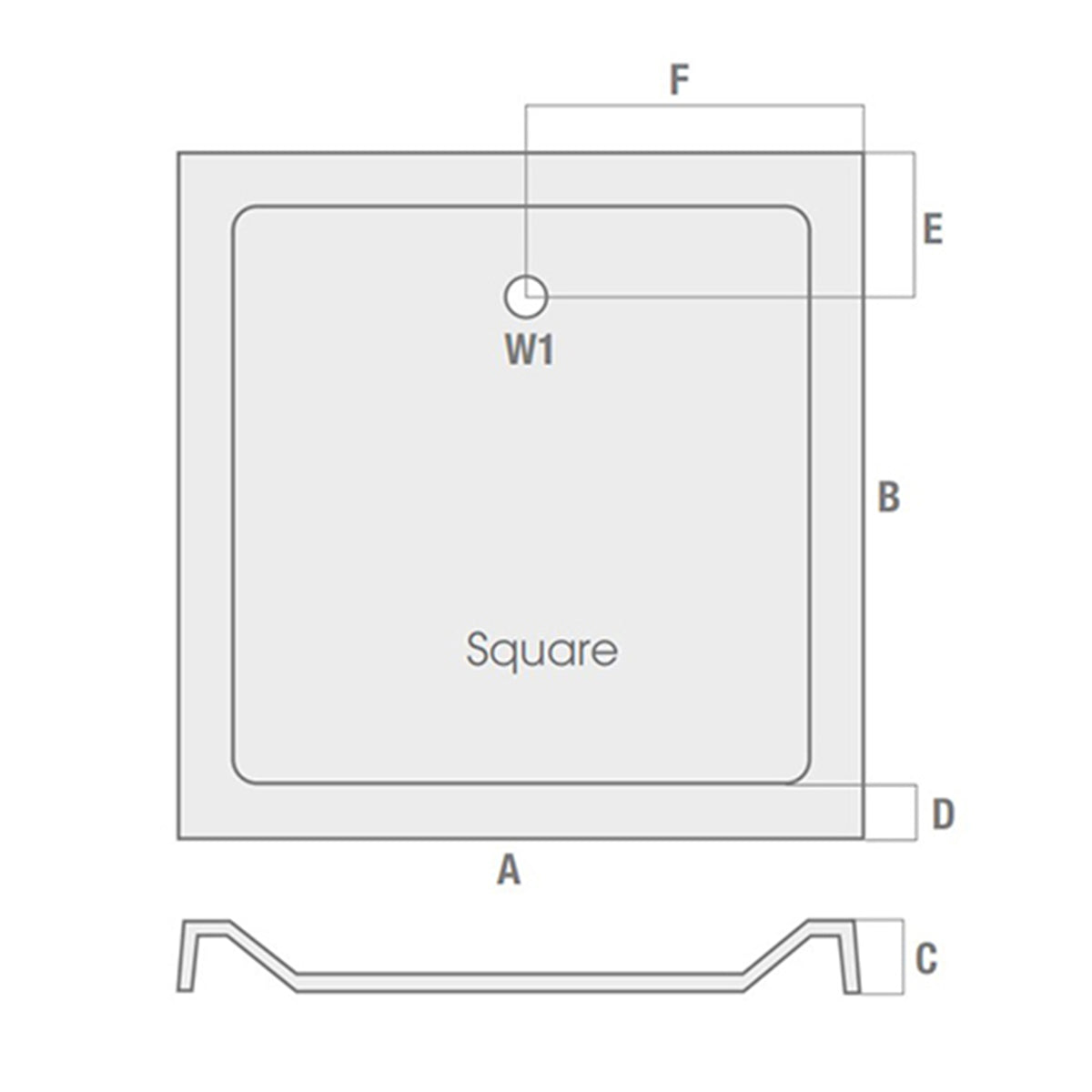 Fairford 760 x 760mm Square Shower Tray