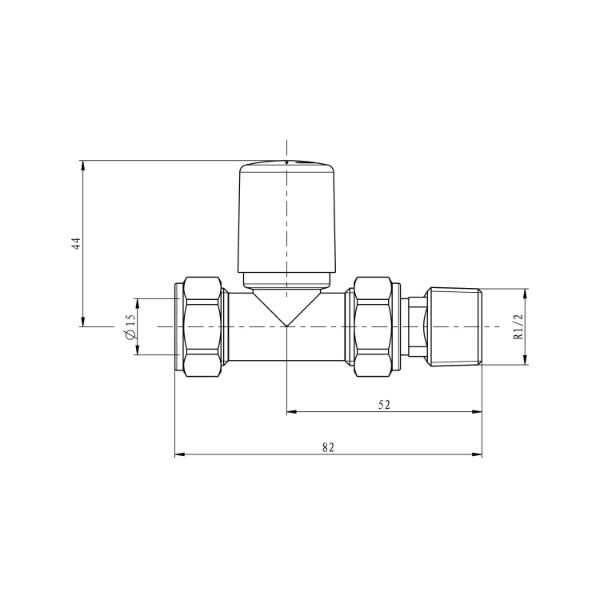 Fairford Designer Straight Towel Rail Valves Pair - Anthracite