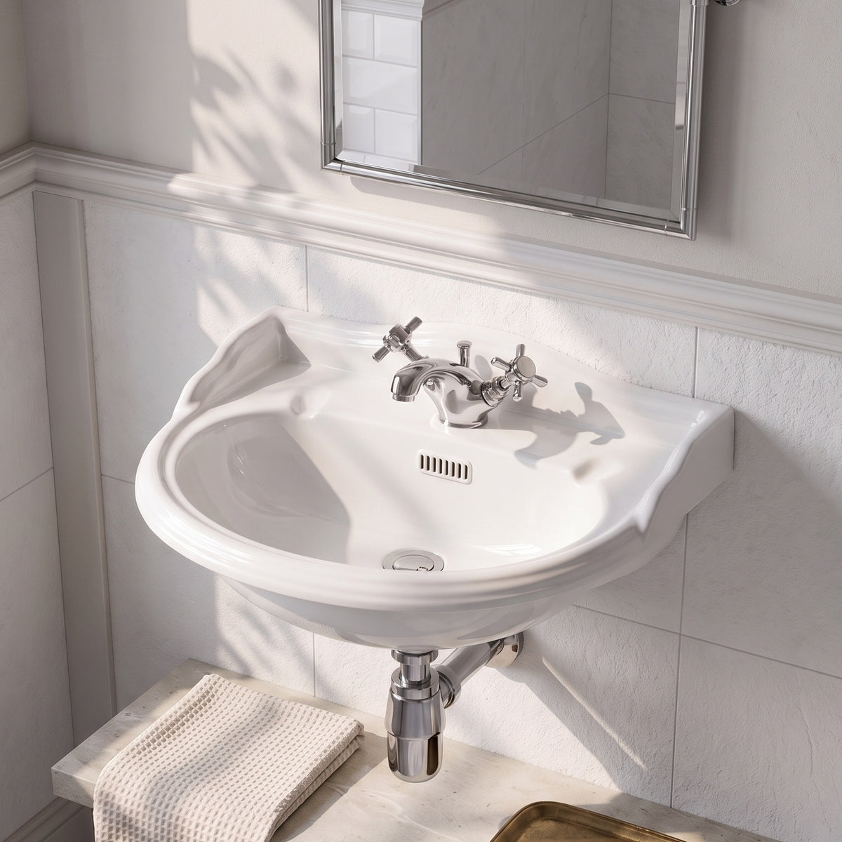Fairford Winchester Pro 500mm 1 Tap Hole Wall Hung Basin