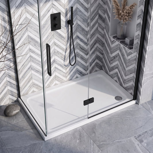 Fairford 1500 x 760mm Rectangular Shower Tray, Corner Waste