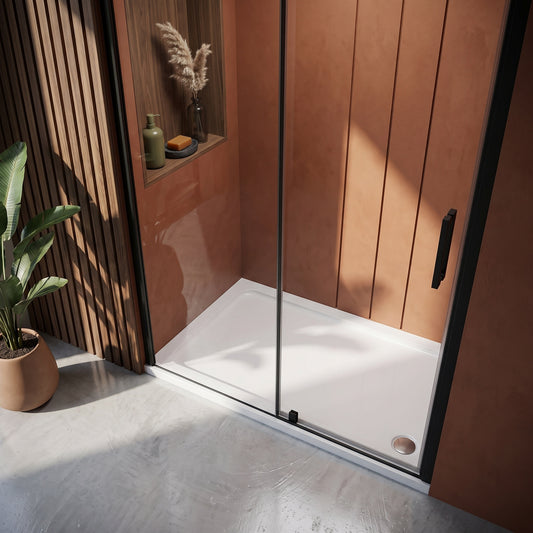 Fairford 1500 x 800mm Rectangular Shower Tray, Corner Waste