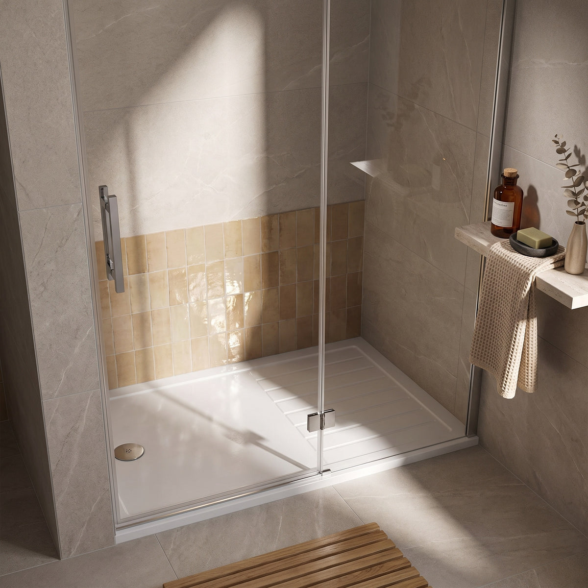 Fairford 1700 x 800 x 40mm Walk-In Shower Tray