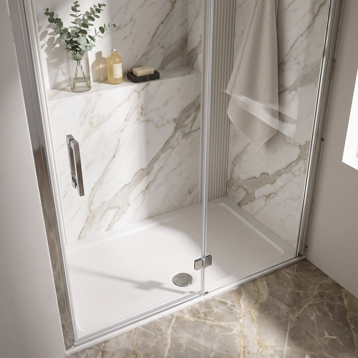 Fairford 1700 x 900mm Antislip Rectangular Shower Tray