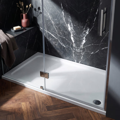 Fairford 1700 x 900mm Rectangular Shower Tray, Corner Waste