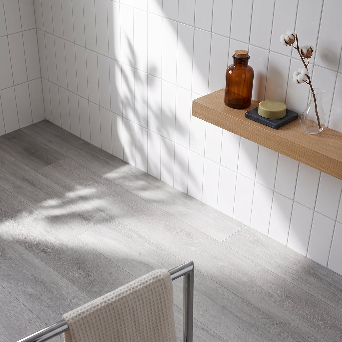 Rivato Canadian Grey 1220 x 183mm Solidcore Waterproof Click Flooring Planks (Pack of 8) - 1.79m Per Pack