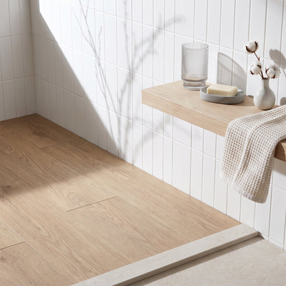 Rivato Natural Oak 1220 x 183mm Solidcore Waterproof Click Flooring Planks (Pack of 8) - 1.79m Per Pack