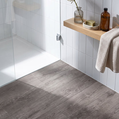 Rivato Norman Slate 1220 x 183mm Solidcore Waterproof Click Flooring Planks (Pack of 8) - 1.79m Per Pack
