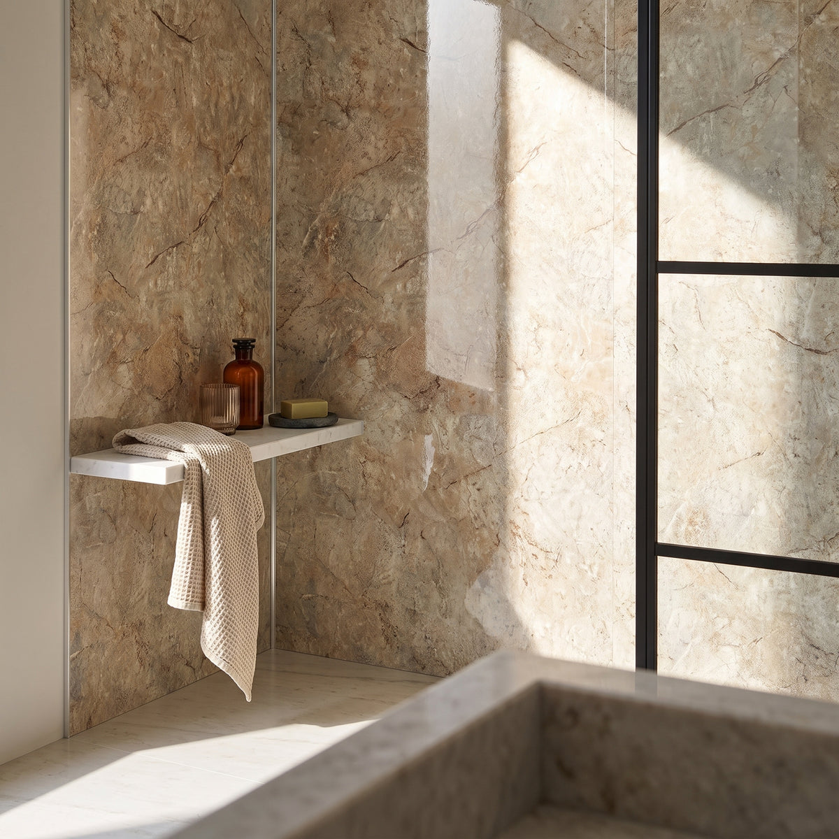 Hydraset Antique Marble Gloss 1200 x 2400 Setlock Wall Panel