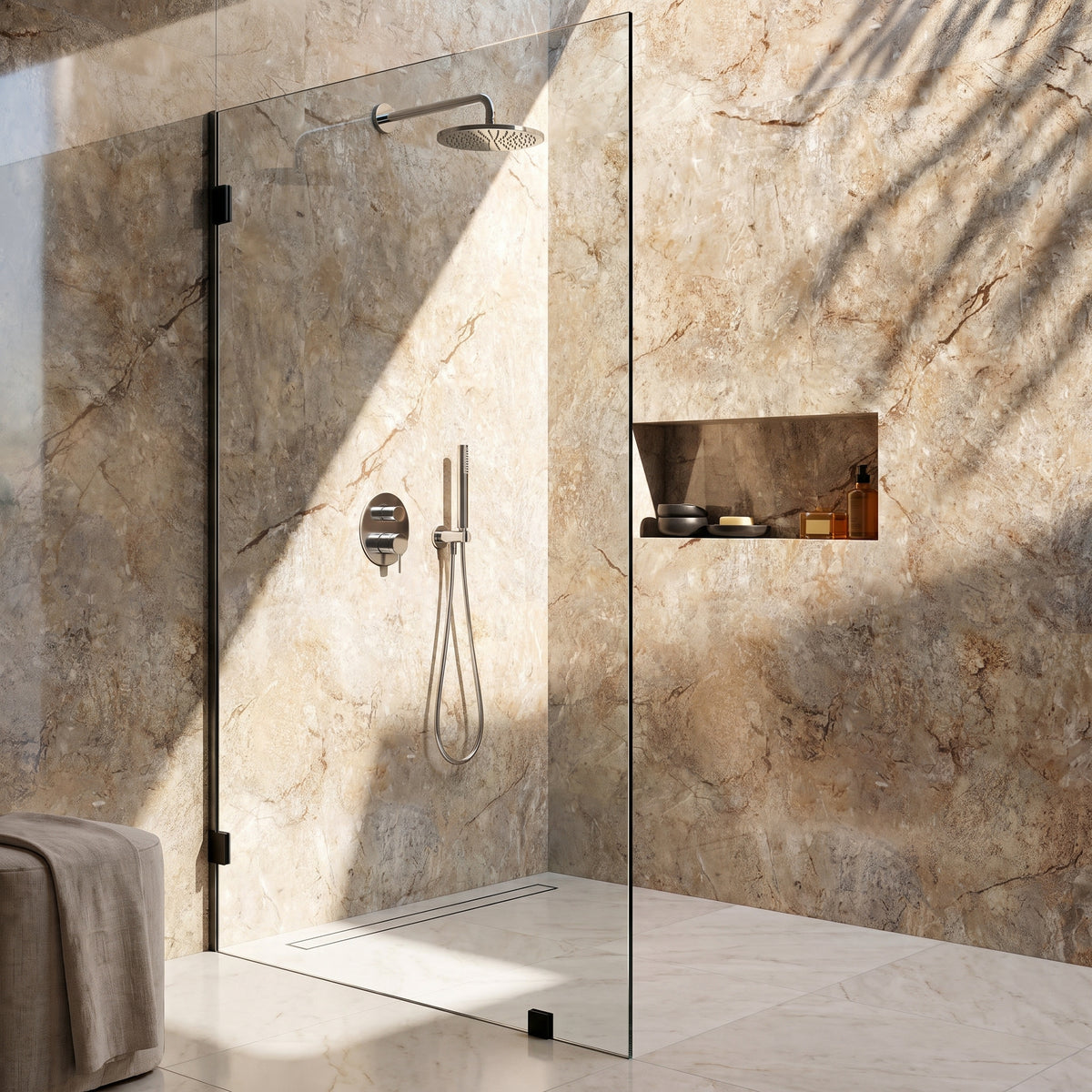 Hydraset Antique Marble Gloss 1200 x 2400 Square Edge Wall Panel