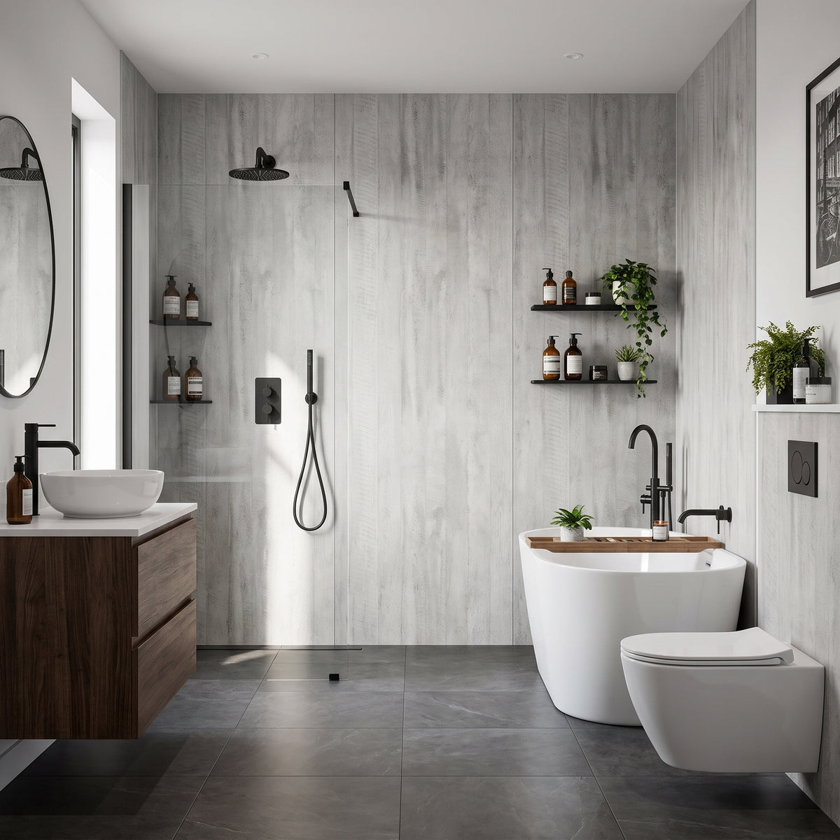 Hydraset Concrete Formwood Textured 1200 x 2400 Square Edge Wall Panel