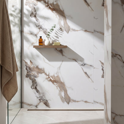 Hydraset Essentials Super-Matt Bronze Carrara 2 pack Wall Panels 1000x2400mm