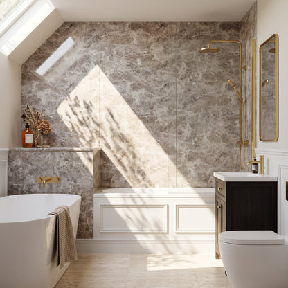 Hydraset Cappuccino Marble Gloss 1200 x 2400 Setlock Wall Panel