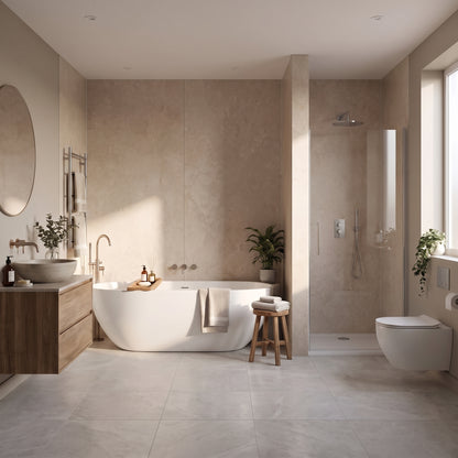 Hydraset Essentials Beige Concrete 2 pack Wall Panels 1000x2400mm