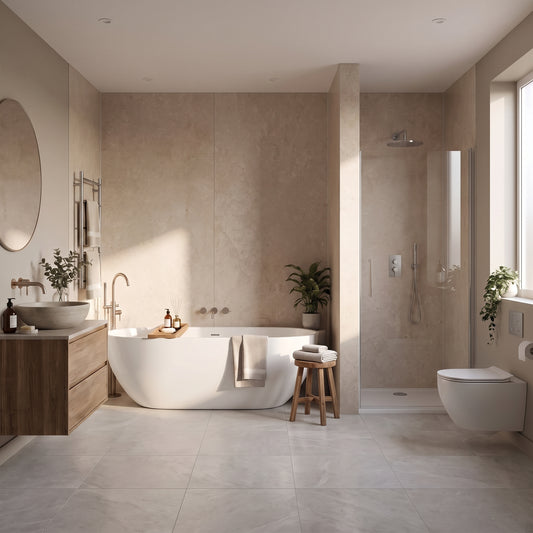Hydraset Essentials Beige Concrete 2 pack Wall Panels 1000x2400mm