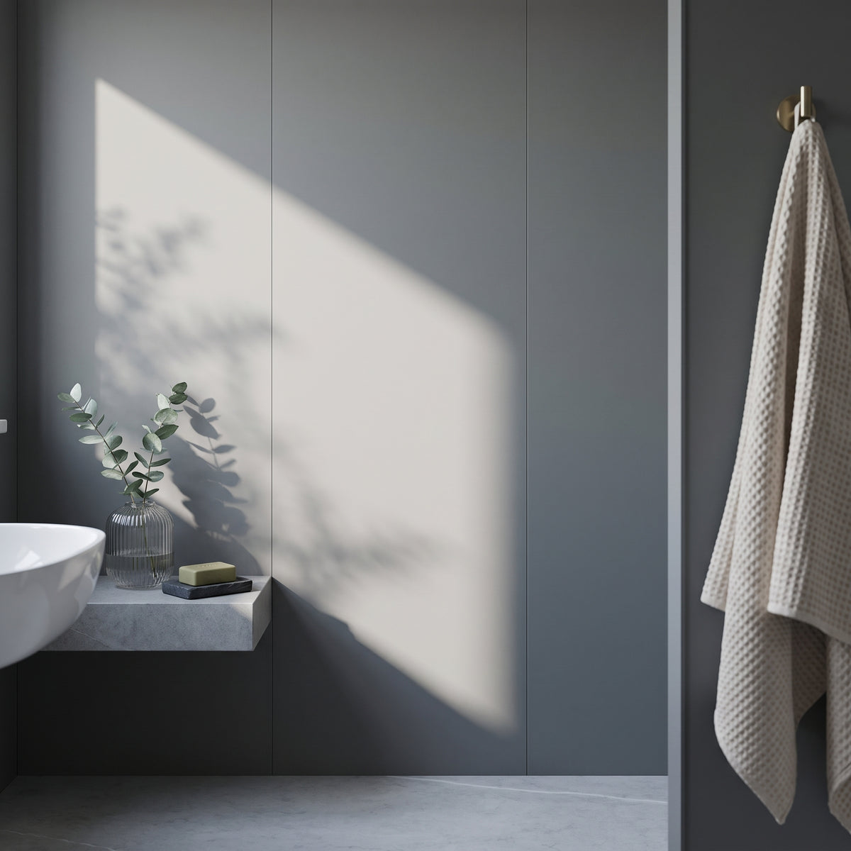 Hydraset Dust Grey Matt 1200 x 2400 Setlock Wall Panel