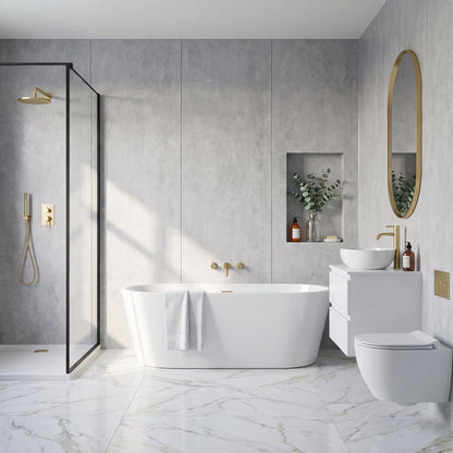 Hydraset Essentials Grey Concrete 2 pack Wall Panels 1000x2400mm