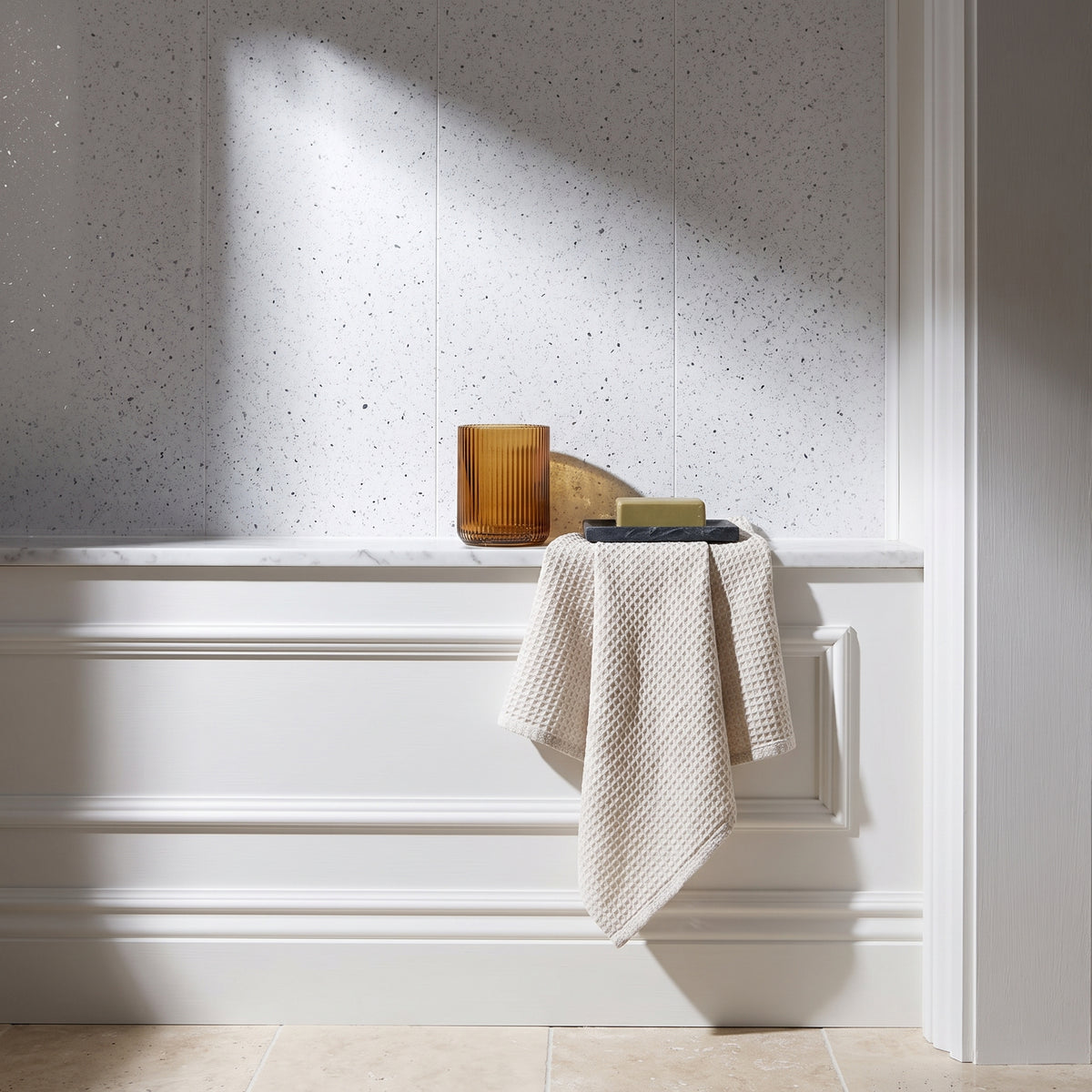Hydraset Essentials White Sparkle 2 Pack PVC Wall Panels 1000x2400mm