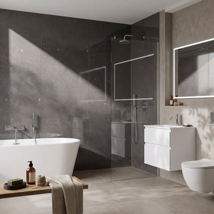 Hydraset Ferro Graphite Gloss 1200 x 2400 Setlock Wall Panel