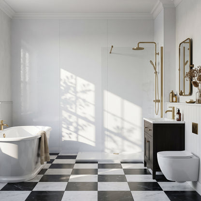 Hydraset Frost White Gloss 1200 x 2400 Square Edge Wall Panel