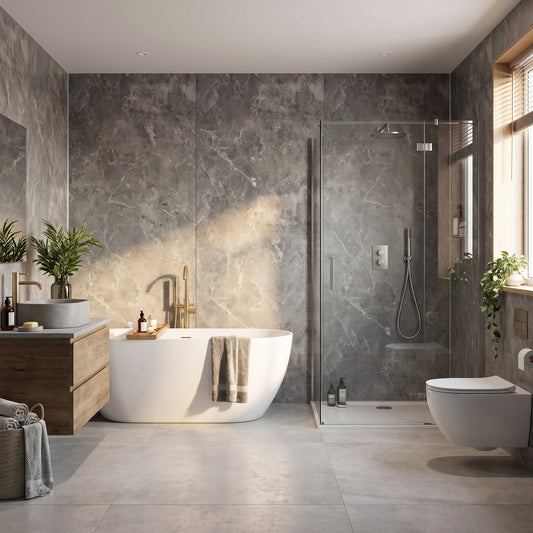 Hydraset Grey Bonito Matt 1200 x 2400 Setlock Wall Panel