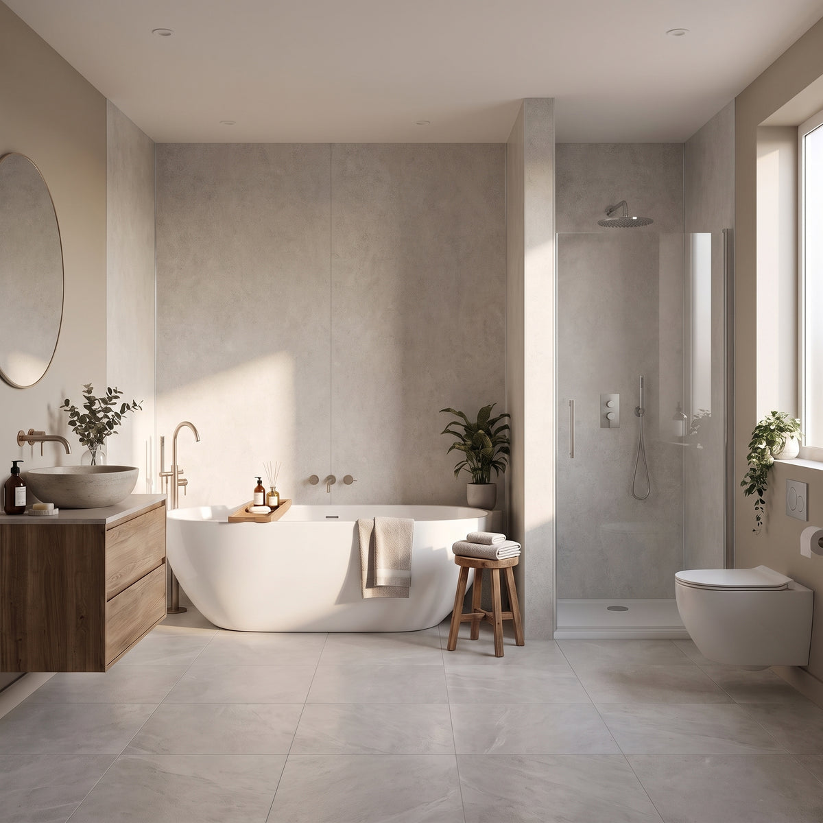Hydraset Grey Mineral 1200 x 2400 Setlock Wall Panel