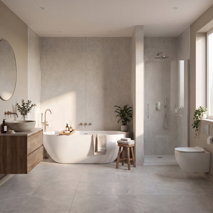 Hydraset Grey Mineral 1200 x 2400 Setlock Wall Panel