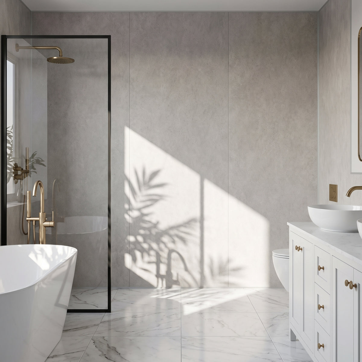 Hydraset Grey Mineral 1200 x 2400 Square Edge Wall Panel