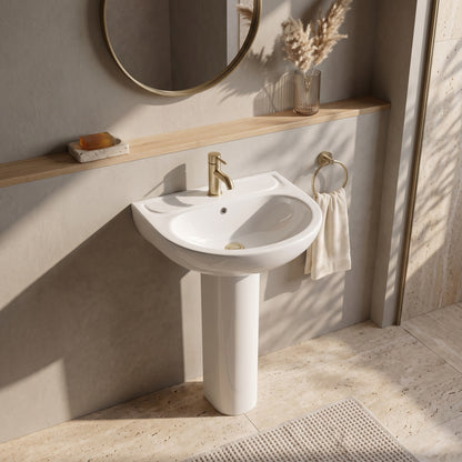 Fairford Duro 550mm 1TH Basin and Pedestal