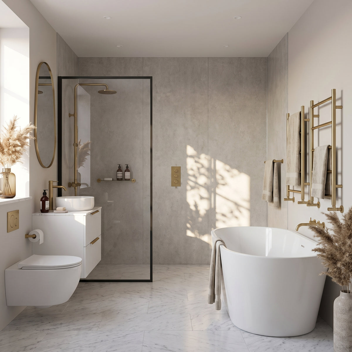Hydraset Grey Mineral 1200 x 2400 Square Edge Wall Panel