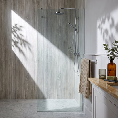Hydraset Jupiter Silver Textured 1200 x 2400 Square Edge Wall Panel