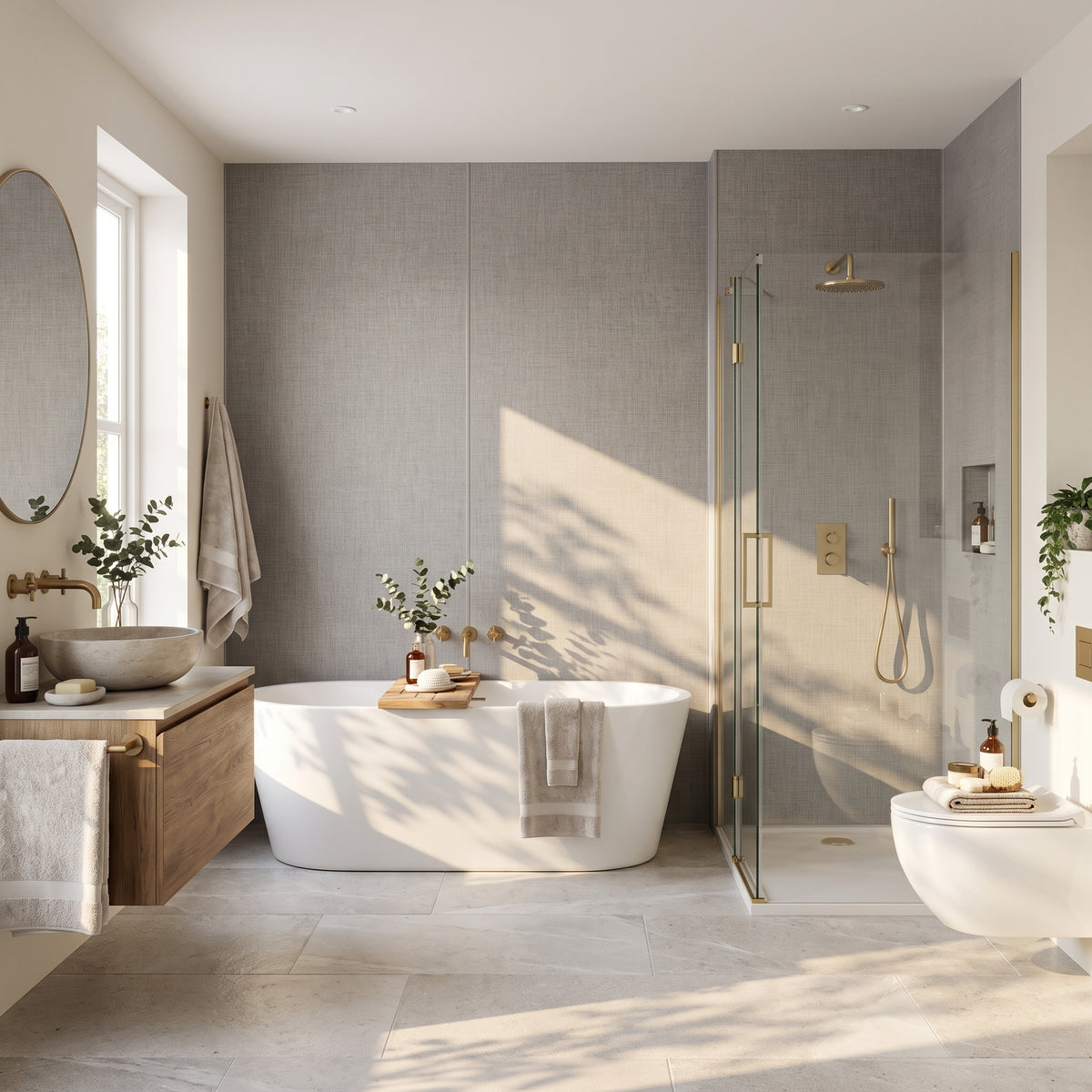 Hydraset Medium Linen Matt 1200 x 2400 Setlock Wall Panel